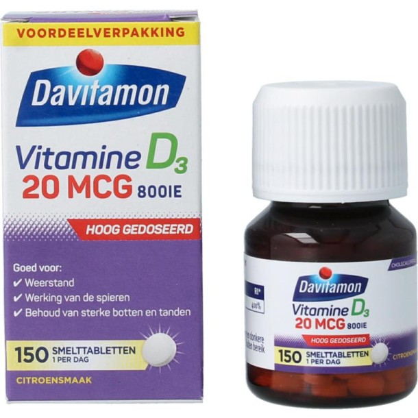 Davitamon Vitamine D 30mg 150 Smelttabletten