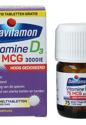 Davitamon Vitamine D 75mcg 75 Smelttabletten