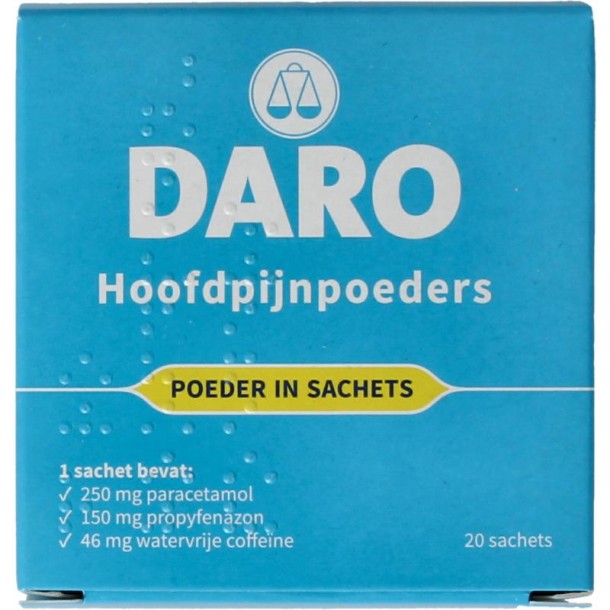 Daro Hoofdpijnpoeders (20 Stuks)