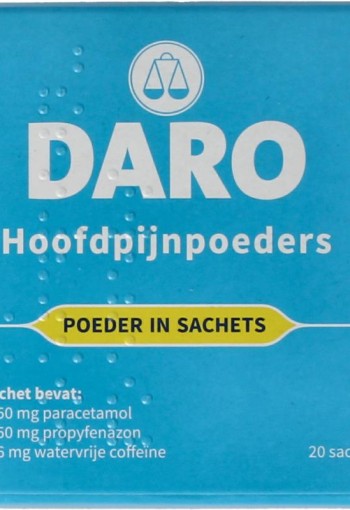 Daro Hoofdpijnpoeders (20 Stuks)