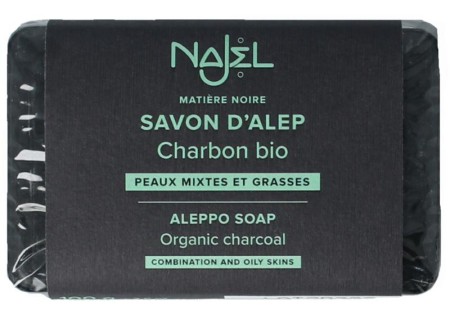 Najel Aleppo olijfzeep met charcoal (100 Gram)