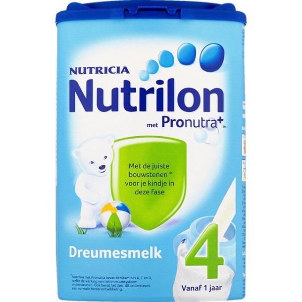 Nutrilon 4 Dreumes Groeimelk Poeder 800g.  2 stuks voor € 27,50