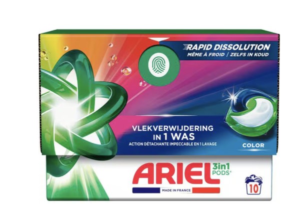 Ariel 3in1 pods color wasmiddelcapsules 10ct. 3 stuks voor € 8,99