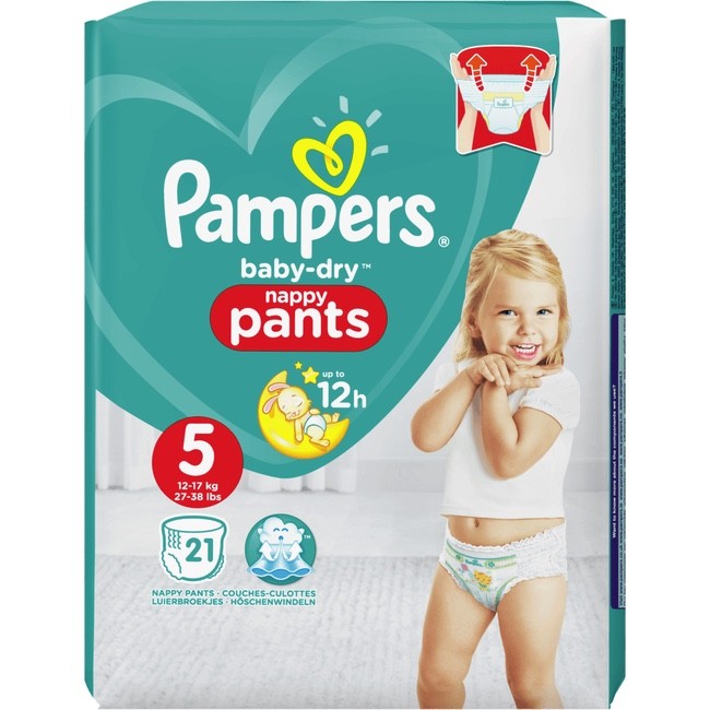 Pampers Baby dry junior maat 5 (12-17 kg) 21 stuks
