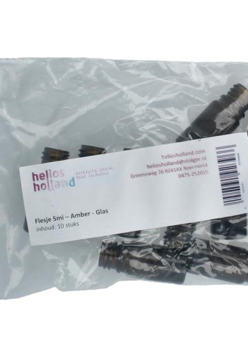 Helios Holland Flesje glas 5ml amber (10 Stuks)