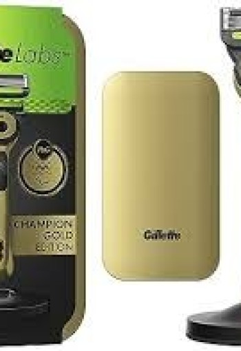 Gillette Labs ' Champion Gold editie' Scheersysteem 1 Handvat Met 2 Navulmesjes En Reisetui 