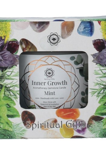 Green Tree Gemstone candle inner growth mint (256 Gram)