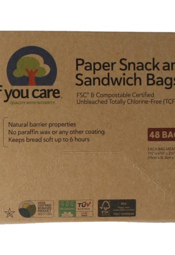 If You Care Snack en boterhamzakjes (48 Stuks)