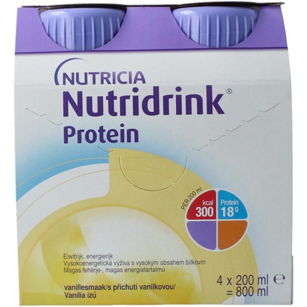 Nutridrink Protein vanille 200ml (4 Stuks)