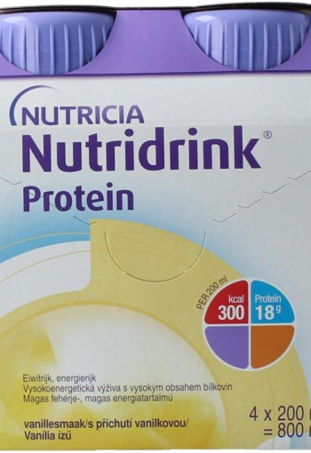 Nutridrink Protein vanille 200ml (4 Stuks)