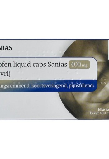 Sanias Ibuprofen liquid 400mg suikervrij (20 Capsules)