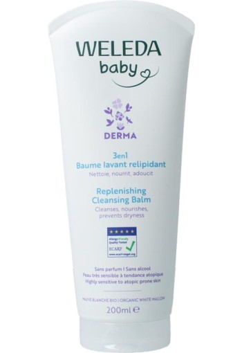Weleda Baby derma 3 in 1 douchecreme bio 200 Milliliter