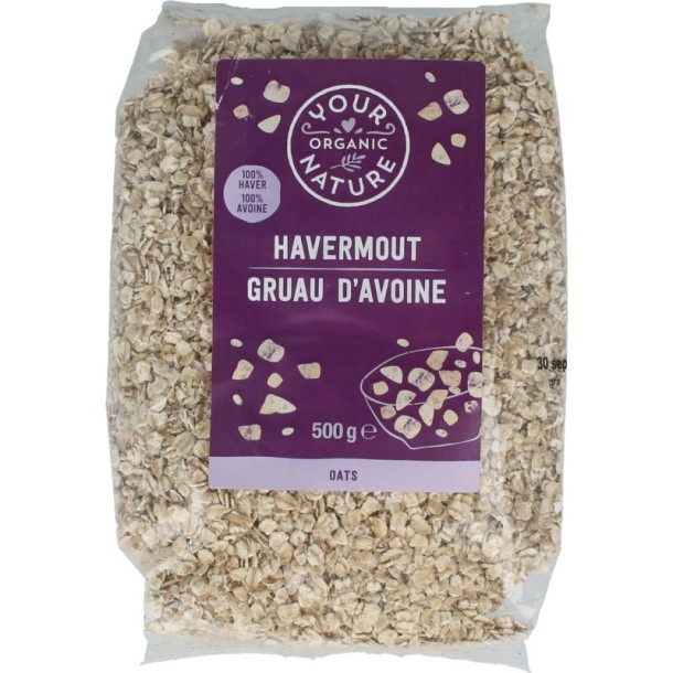 Your Organic Nat Havermout bio (500 Gram)