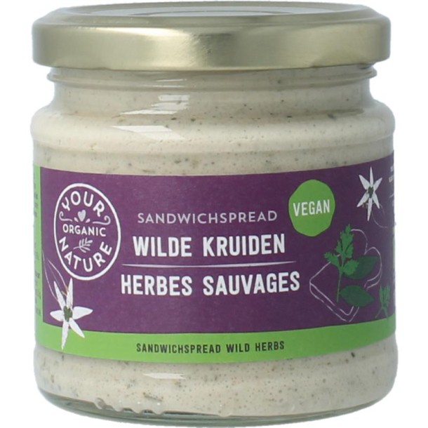 Your Organic Nat Sandwichspread wilde kruiden bio (180 Gram)
