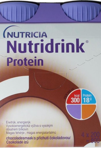 Nutridrink Protein chocola 200ml (4 Stuks)