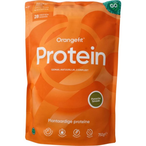 Orangefit Protein shake plantaardig pistache (750 Gram)