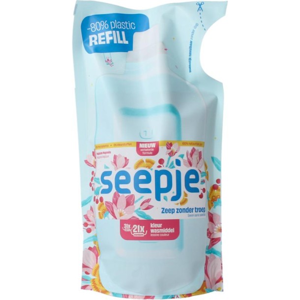 Seepje Wasmiddel kleur navulzak (945 Milliliter)