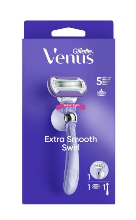 Gillette Venus Deluxe Smooth Swirl Extra Glad Scheersysteem 5 Blades