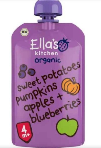 Ella's Kitchen Zoete Aardappel Pompoen Bes Bio Knijpfruit 4+ Maanden 120 GR