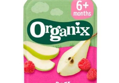 Organix Bio Knijpfruit Peer, Framboos