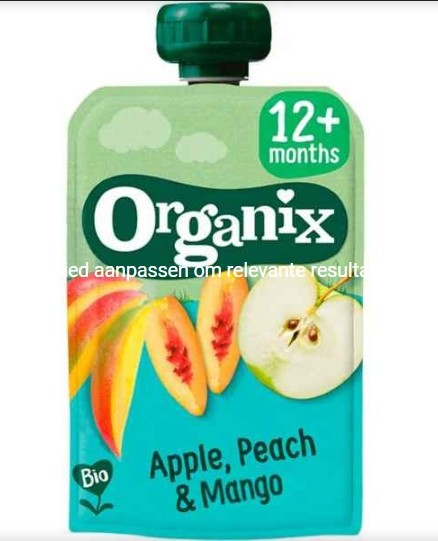 Organix Bio Knijpfruit Appel, Perzik, Mango