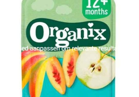 Organix Bio Knijpfruit Appel, Perzik, Mango