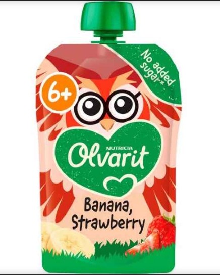 Olvarit Knijpfruit Banaan Aardbei