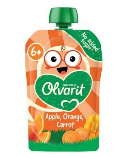 Olvarit Knijpfruitzakje Appel Sinaasappel Wortel