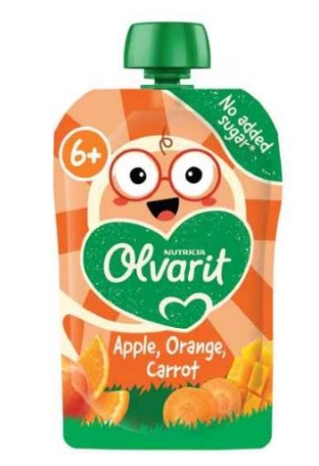 Olvarit Knijpfruitzakje Appel Sinaasappel Wortel