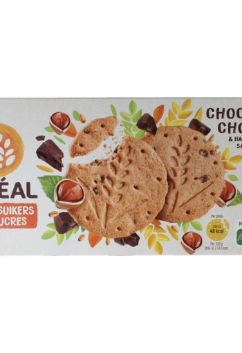 Cereal Zandkoekjes chocolade & hazelnoot zonder suikers (132 Gram)