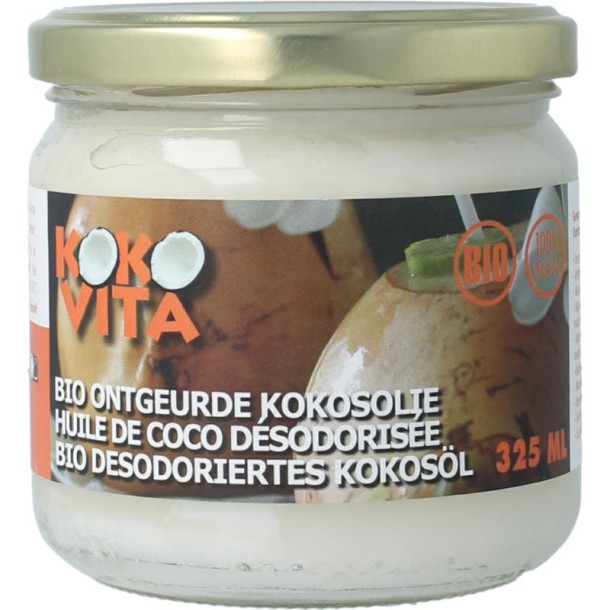 Kokovita Kokosolie geurloos bio (325 Milliliter)