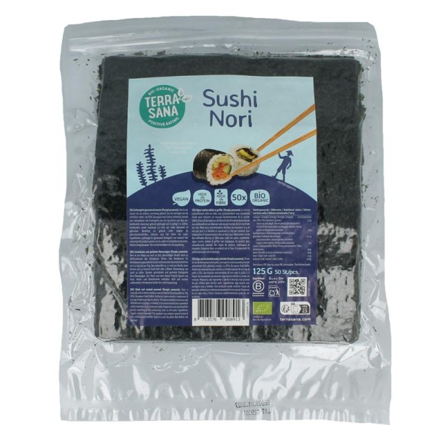 Terrasana Sushi nori geroosterd bio 50 stuks (125 Gram)