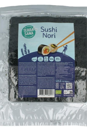 Terrasana Sushi nori geroosterd bio 50 stuks (125 Gram)