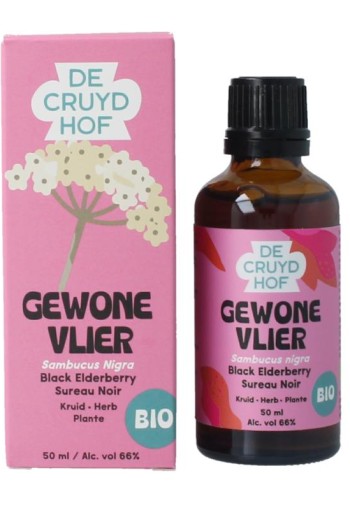 De Cruydhof Sambucus nigra herb/gewone vlier bio (50 Milliliter)