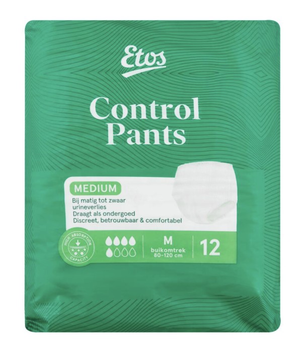 Etos Daily Care Pants Discreet incontinentiebroekjes medium 12 stuks