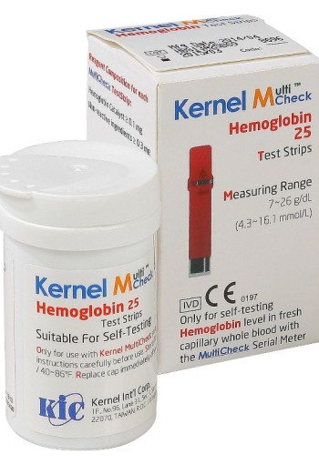 Testjezelf.nu Multicheck hemoglobine teststrips (25 Stuks)