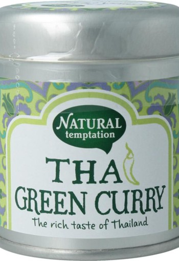 Nat Temptation Thai green curry blikje bio (35 Gram)