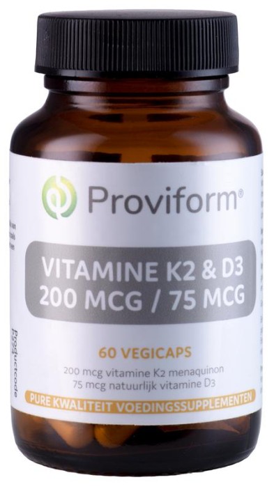 Proviform Vitamine K2 200mcg & D3 75mcg (60 Vegetarische capsules)