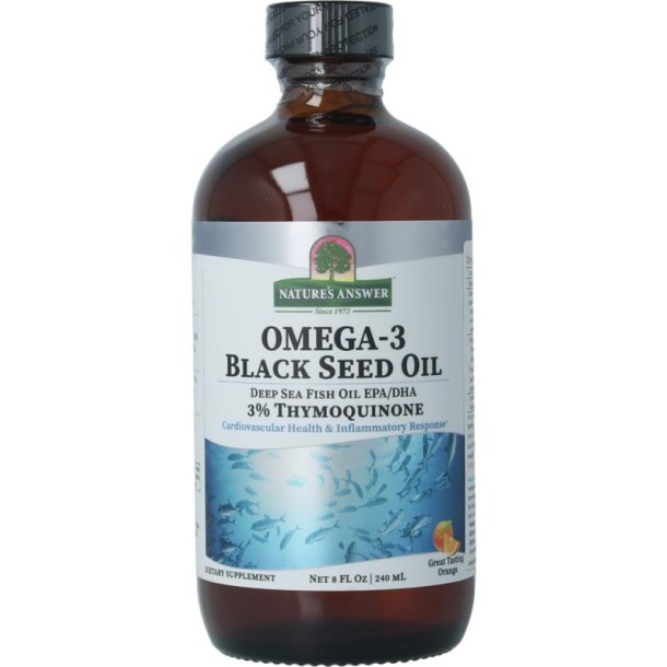 Natures Answer Omega 3 black seed oil vloeibaar (240 Milliliter)
