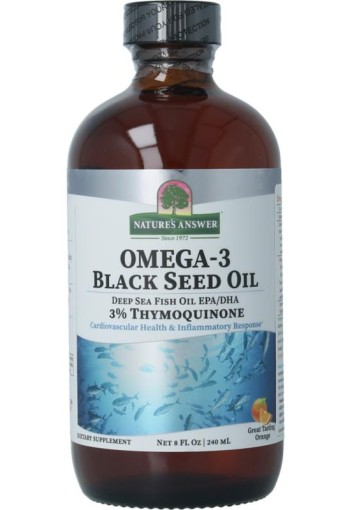 Natures Answer Omega 3 black seed oil vloeibaar (240 Milliliter)