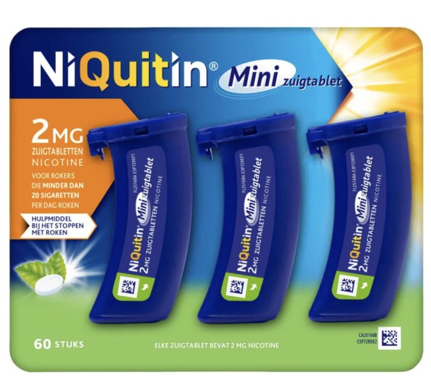 Niquitin Zuigtablet mini mint 2mg (60 Zuigtabletten)