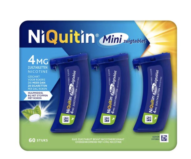 Niquitin Zuigtablet mini mint 4mg (60 Zuigtabletten) 