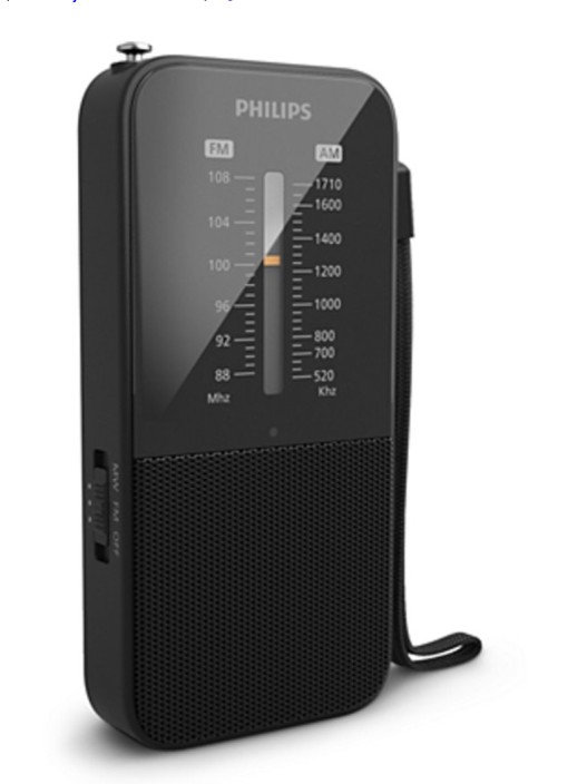 Radio AM/FM player Philips TAR1509/00 Zwart
