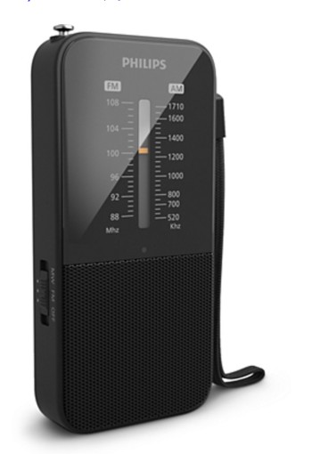 Radio AM/FM player Philips TAR1509/00 Zwart