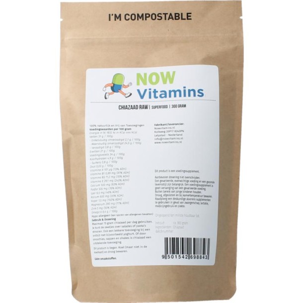 Nowvitamins.nl Chiazaad (300 Gram)