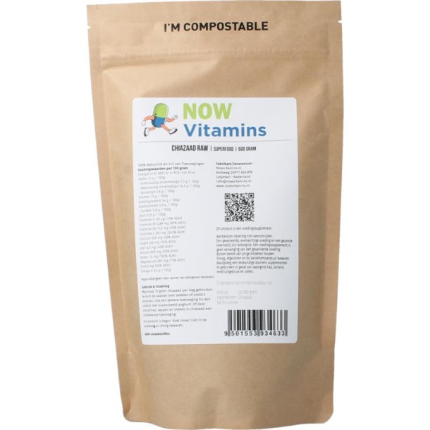 Nowvitamins.nl Chiazaad (500 Gram)