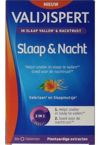 Valdispert Nacht melatonine 5 htp 30 tabletten