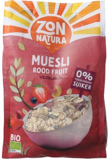 Zonnatura Muesli rood fruit bio (375 Gram)