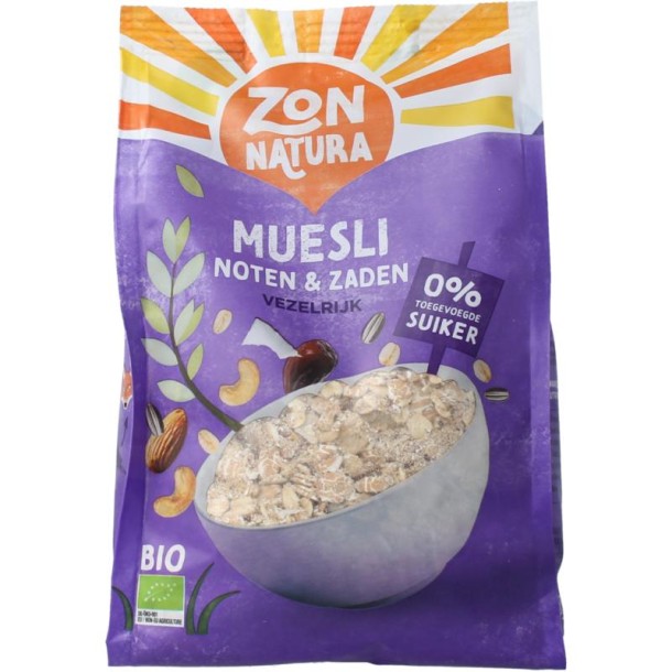 Zonnatura Muesli noten zaden bio (375 Gram)