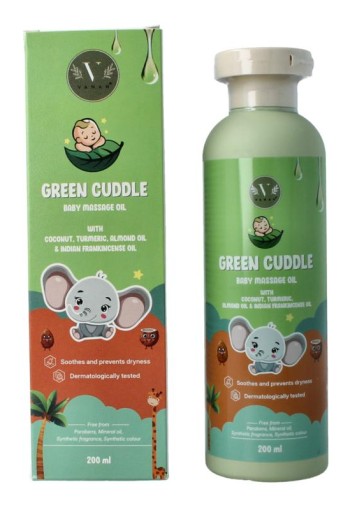 Vanan Green cuddle baby massageolie (200 Milliliter)